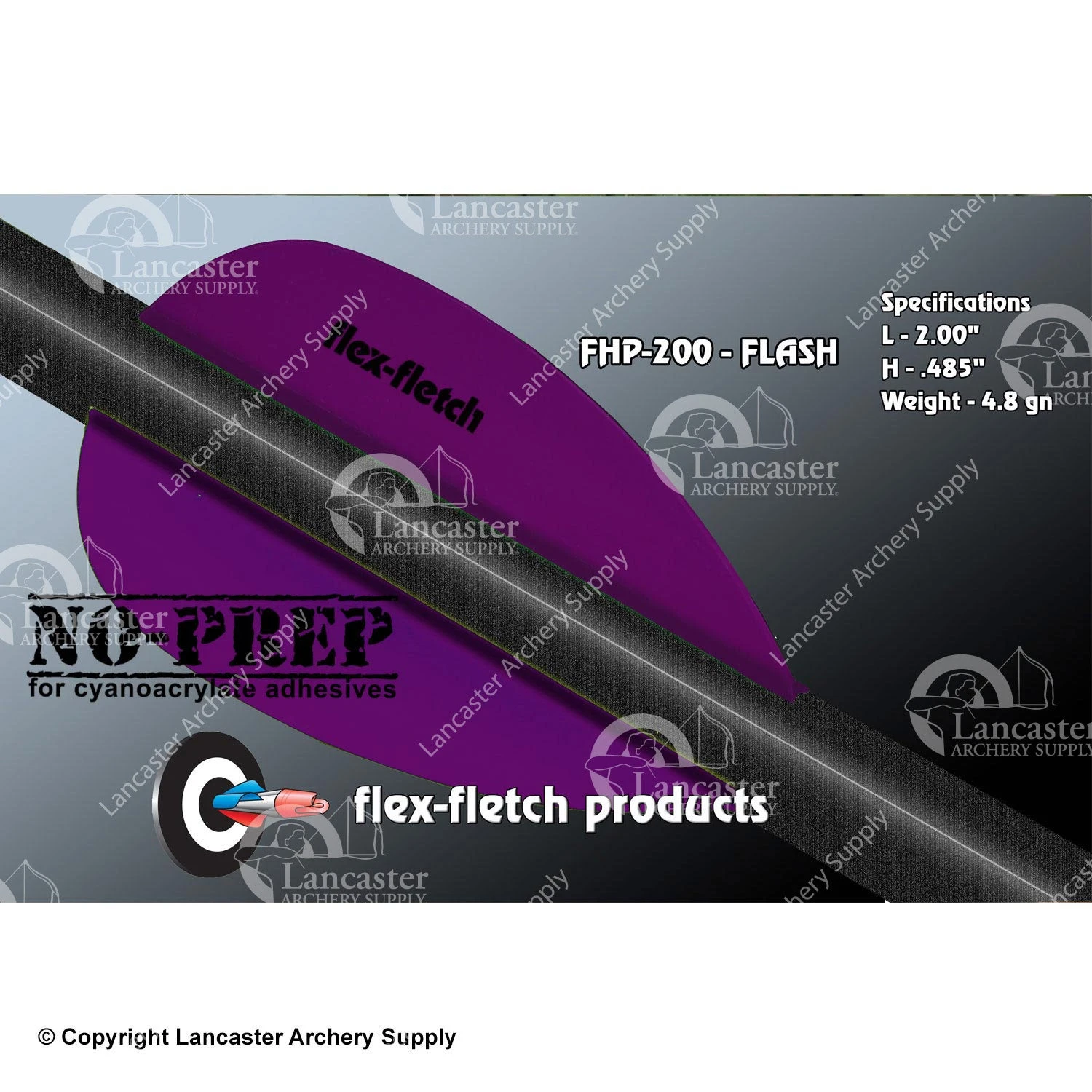 Flex-Fletch FHP-200 Flash No-Prep Vanes 3 Flex-Fletch FHP-200 Flash No-Prep Vanes