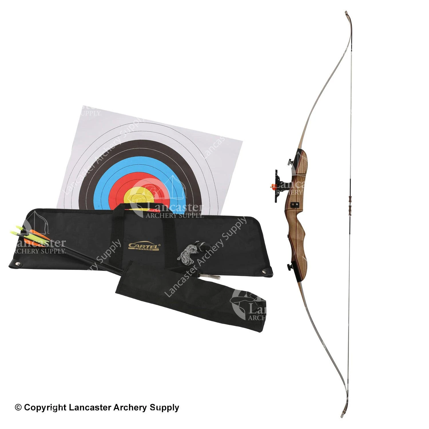 Galaxy Bullseye 62" Takedown Recurve Bow Package 3 Galaxy Bullseye 62" Takedown Recurve Bow Package