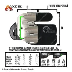 Axcel Contour Finger Tab Brady Ellison Signature Series 23 Axcel Contour Finger Tab Brady Ellison Signature Series -Shooting Gear Store 4530414 tabsizes
