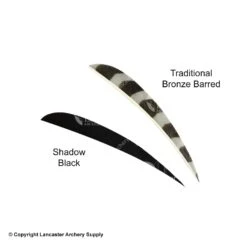 Trueflight 5" Round Back Feathers (18 Count Combo Pack) -Shooting Gear Store 5200013 black