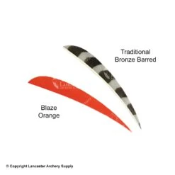 Trueflight 5" Round Back Feathers (18 Count Combo Pack) -Shooting Gear Store 5200013 orange