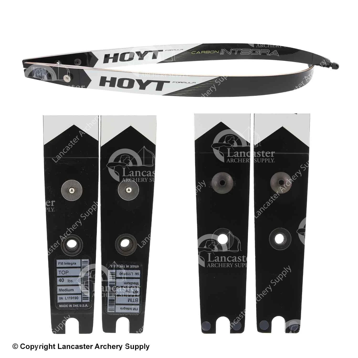 Hoyt Carbon Integra Formula Target Recurve Limb (Open Box X1030128) 4 Hoyt Carbon Integra Formula Target Recurve Limb (Open Box X1030128) - Image 2