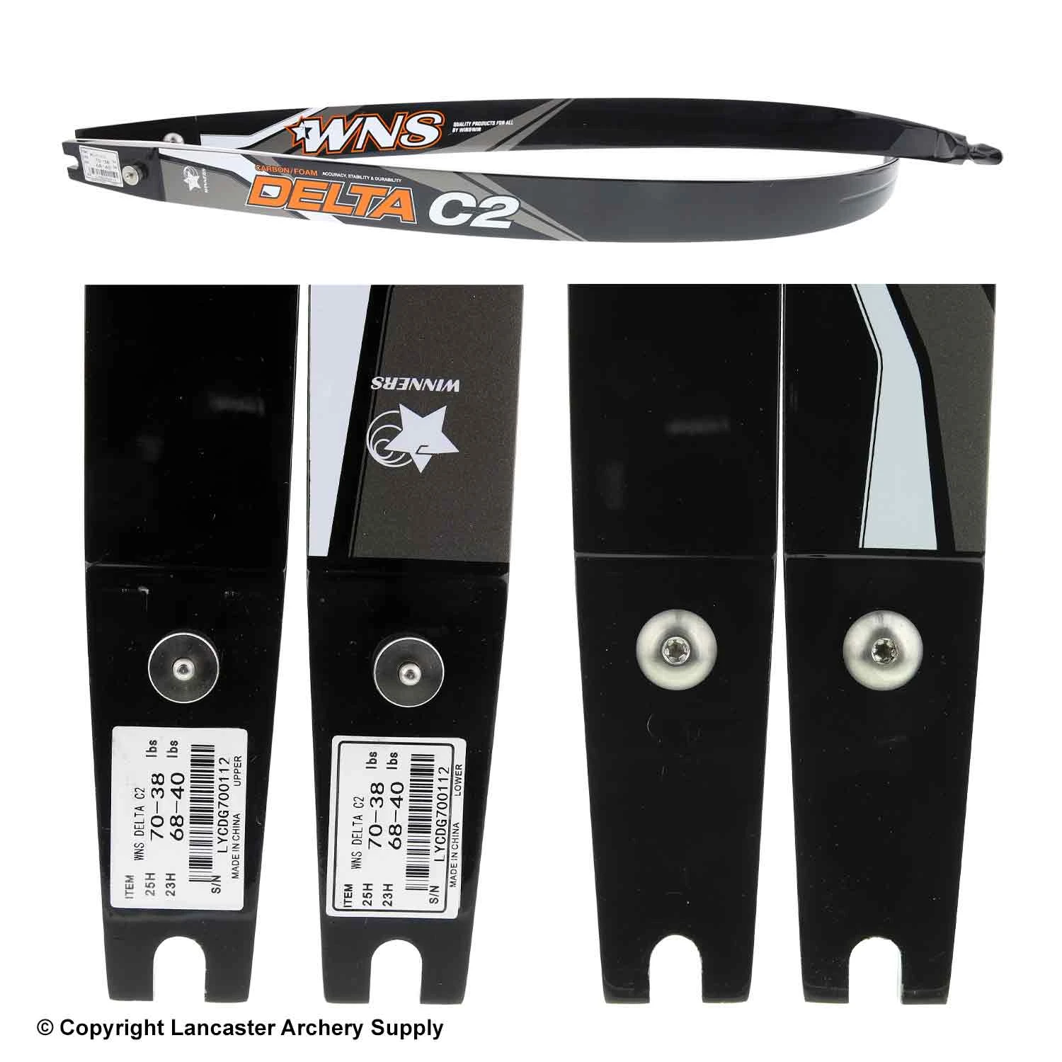 WNS Delta C2 Carbon / Foam Recurve Limbs (Open Box X1032298) 3 WNS Delta C2 Carbon / Foam Recurve Limbs (Open Box X1032298) - Image 2